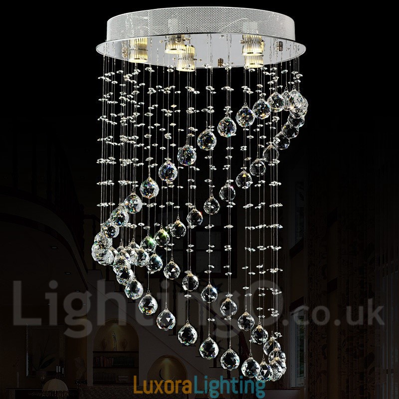 Designer Touch Decorative 5 Lights Modern Crystal Ceiling Pendant Light Indoor Chandelier Lighting Lamps Fixtures