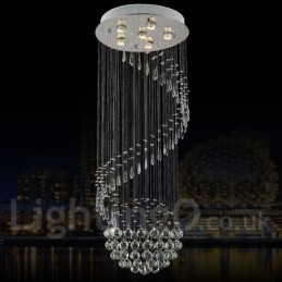 Designer Touch Decorative 6 Lights Modern Crystal Ceiling Pendant Light Indoor Chandelier Lighting Lamps Fixtures