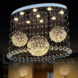 Designer Touch Decorative 9 Lights Modern Crystal Ceiling Pendant Light Indoor Chandelier Lighting Lamps Fixtures