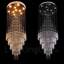 Designer Touch Decorative 10 Lights Modern Crystal Ceiling Pendant Light Indoor Chandelier Lighting Lamps Fixtures