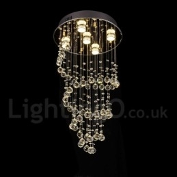 Designer Touch Decorative 5 Lights Modern Crystal Ceiling Pendant Light Indoor Chandelier Lighting Lamps Fixtures
