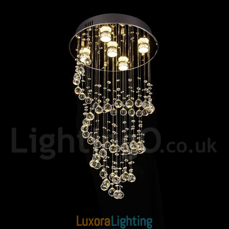 Designer Touch Decorative 5 Lights Modern Crystal Ceiling Pendant Light Indoor Chandelier Lighting Lamps Fixtures