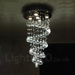 Designer Touch Decorative 5 Lights Modern Crystal Ceiling Pendant Light Indoor Chandelier Lighting Lamps Fixtures
