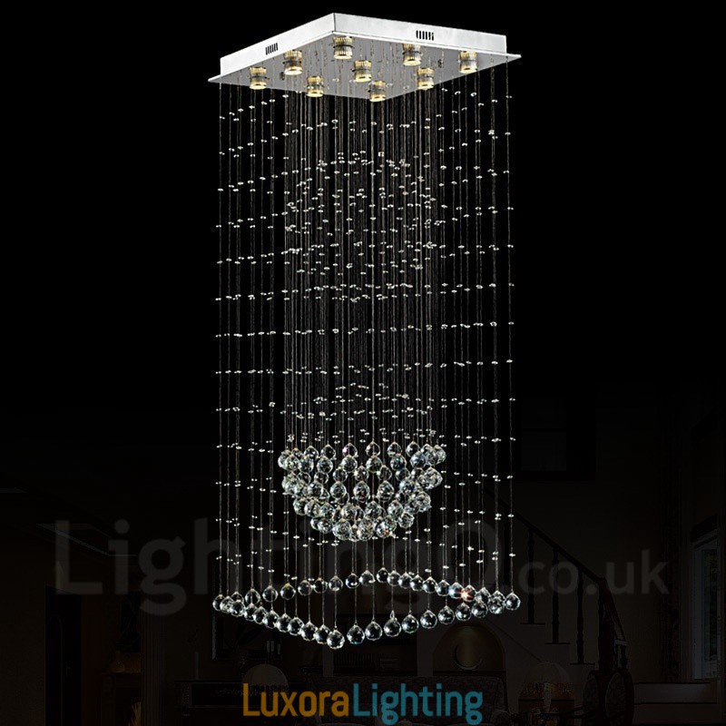 Designer Touch Decorative 9 Lights Modern Crystal Ceiling Pendant Light Indoor Chandelier Lighting Lamps Fixtures