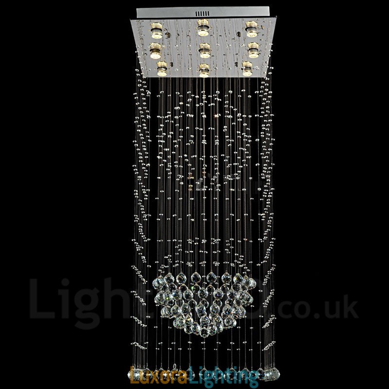 Designer Touch Decorative 9 Lights Modern Crystal Ceiling Pendant Light Indoor Chandelier Lighting Lamps Fixtures