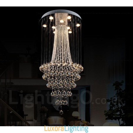 Designer Touch Decorative 9 Lights Modern Crystal Ceiling Pendant Light Indoor Chandelier Lighting Lamps Fixtures
