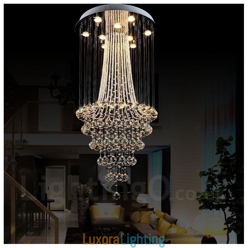 Designer Touch Decorative 9 Lights Modern Crystal Ceiling Pendant Light Indoor Chandelier Lighting Lamps Fixtures