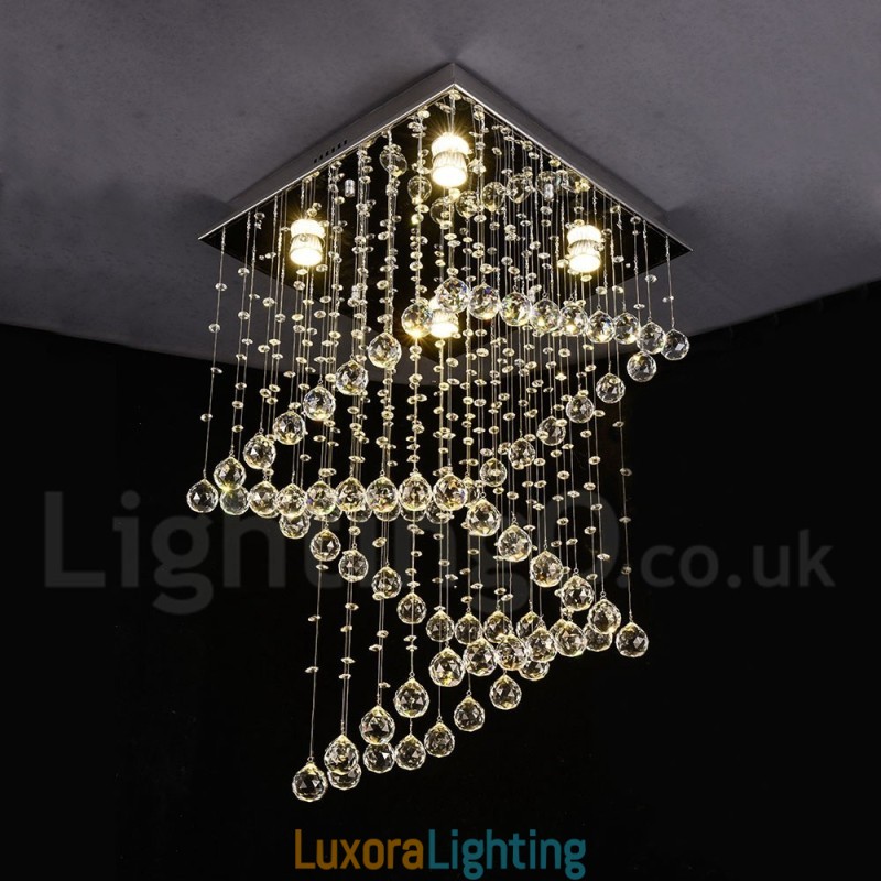 Designer Touch Decorative 4 Lights Modern Crystal Ceiling Pendant Light Indoor Chandelier Lighting Lamps Fixtures