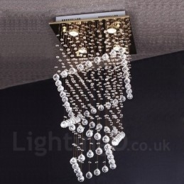 Designer Touch Decorative 4 Lights Modern Crystal Ceiling Pendant Light Indoor Chandelier Lighting Lamps Fixtures