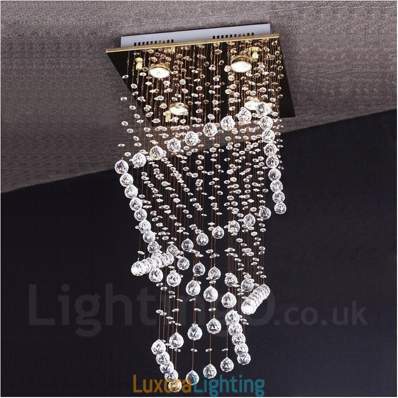 Designer Touch Decorative 4 Lights Modern Crystal Ceiling Pendant Light Indoor Chandelier Lighting Lamps Fixtures