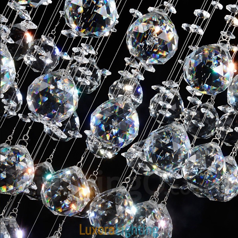 Designer Touch Decorative 4 Lights Modern Crystal Ceiling Pendant Light Indoor Chandelier Lighting Lamps Fixtures