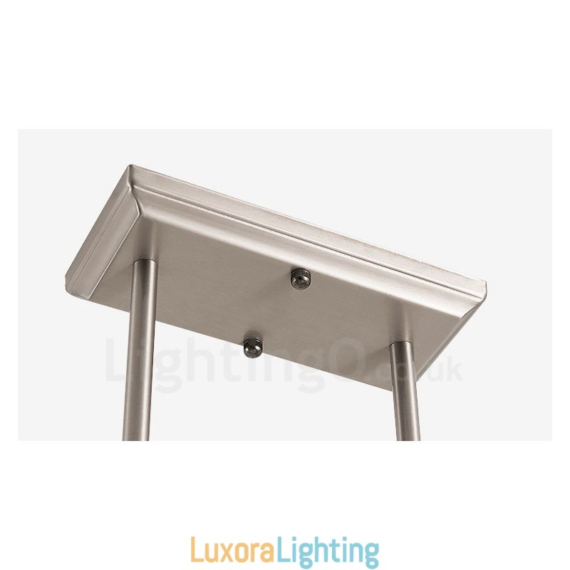 Designer Touch Decorative 6 Lights Modern Chrome Pendant Light Indoor Chandelier Home Hanging Lighting Lamps Fixtures with Glass Shades