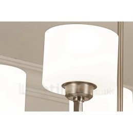 Designer Touch Decorative 6 Lights Modern Chrome Pendant Light Indoor Chandelier Home Hanging Lighting Lamps Fixtures with Glass Shades