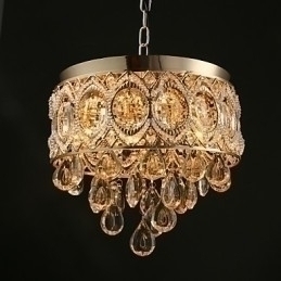 Designer Touch Decorative Gold Romantic Champagne Crystal Chandelier