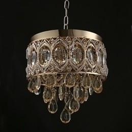 Designer Touch Decorative Gold Romantic Champagne Crystal Chandelier