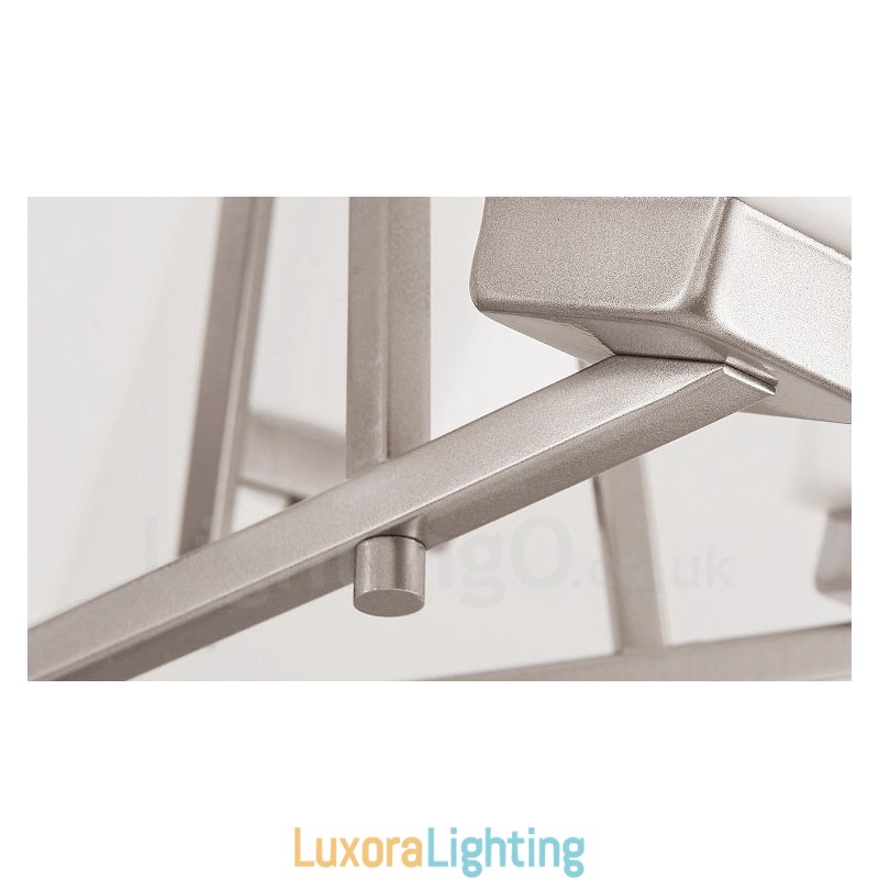 Designer Touch Decorative 6 Lights Chrome Pendant Light Indoor Modern Chandelier Home Hanging Lighting Lamps Fixtures with Glass Shades