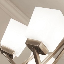 Designer Touch Decorative 6 Lights Chrome Pendant Light Indoor Modern Chandelier Home Hanging Lighting Lamps Fixtures with Glass Shades