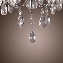 Designer Touch Decorative Traditional Classic Crystal Chrome Metal Chandelier