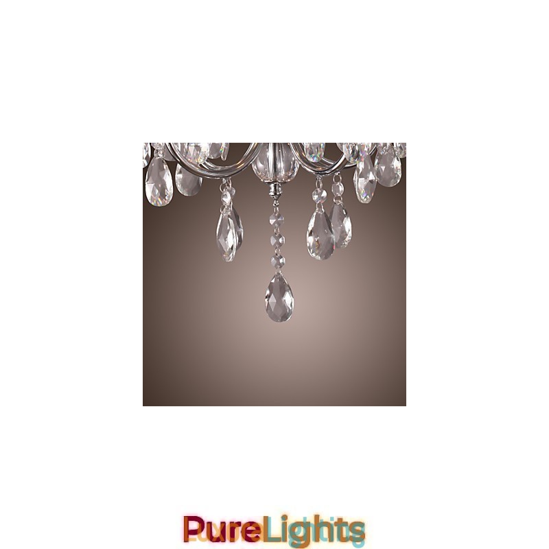 Designer Touch Decorative Traditional Classic Crystal Chrome Metal Chandelier