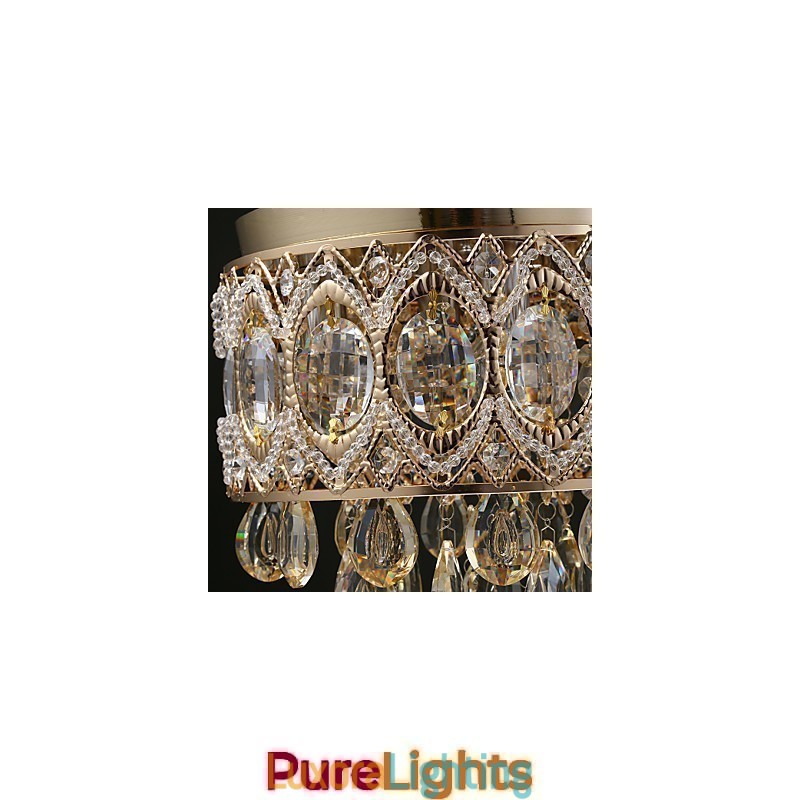 Designer Touch Decorative Gold Romantic Champagne Crystal Chandelier