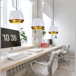 Designer Touch Decorative 1 Light Modern Contemporary Pendant Light with Black White Red Blue Shade