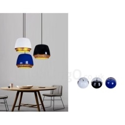 Designer Touch Decorative 1 Light Modern Contemporary Pendant Light with Black White Red Blue Shade