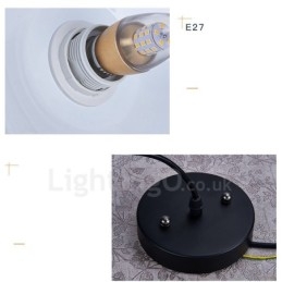 Designer Touch Decorative 1 Light Modern Contemporary Pendant Light with Black White Red Blue Shade