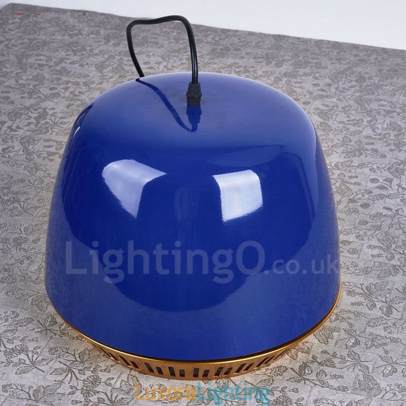 Designer Touch Decorative 1 Light Modern Contemporary Pendant Light with Black White Red Blue Shade