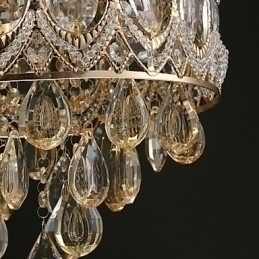 Designer Touch Decorative Gold Romantic Champagne Crystal Chandelier