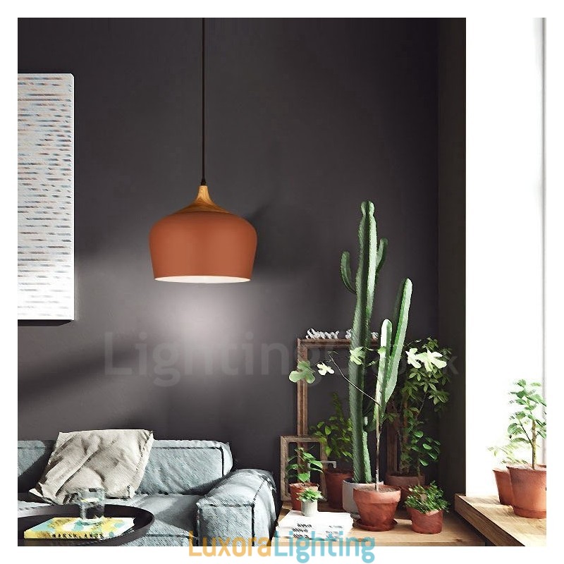 Designer Touch Decorative 1 Light Modern Contemporary Pendant Light Pendant Lamp with White Red Blue Shade