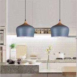 Designer Touch Decorative 1 Light Modern Contemporary Pendant Light Pendant Lamp with White Red Blue Shade