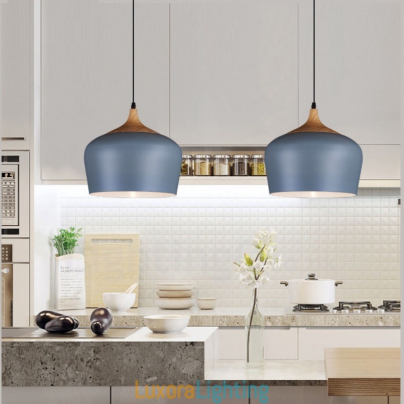 Designer Touch Decorative 1 Light Modern Contemporary Pendant Light Pendant Lamp with White Red Blue Shade
