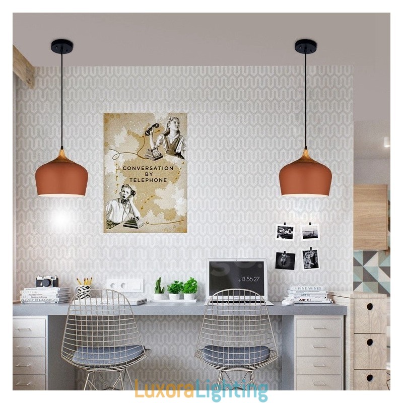 Designer Touch Decorative 1 Light Modern Contemporary Pendant Light Pendant Lamp with White Red Blue Shade