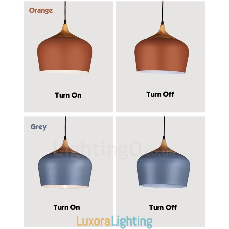 Designer Touch Decorative 1 Light Modern Contemporary Pendant Light Pendant Lamp with White Red Blue Shade