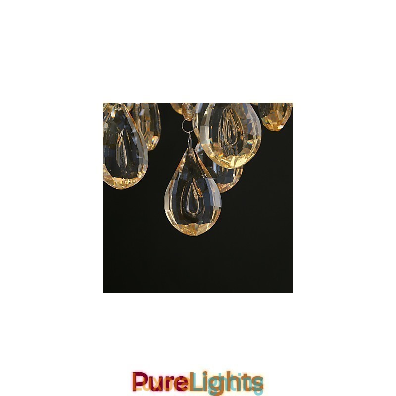 Designer Touch Decorative Gold Romantic Champagne Crystal Chandelier