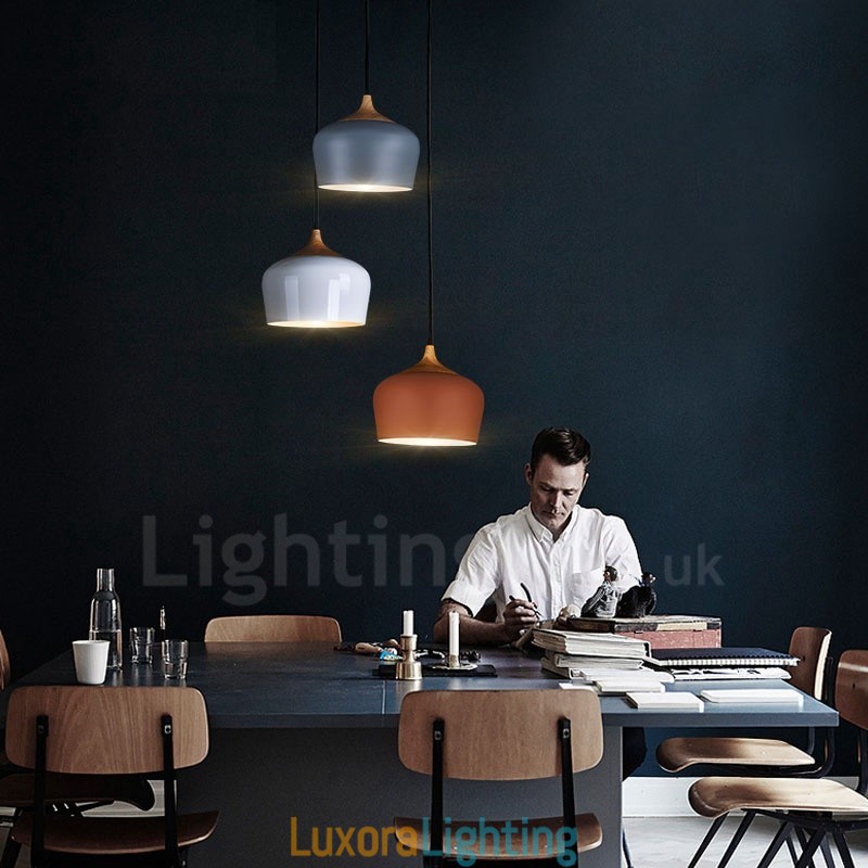 Designer Touch Decorative 1 Light Modern Contemporary Pendant Light Pendant Lamp with White Red Blue Shade