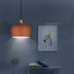 Designer Touch Decorative 1 Light Modern Contemporary Pendant Light Pendant Lamp with White Red Blue Shade