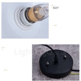 Designer Touch Decorative 1 Light Modern Contemporary Pendant Light Pendant Lamp with White Red Blue Shade