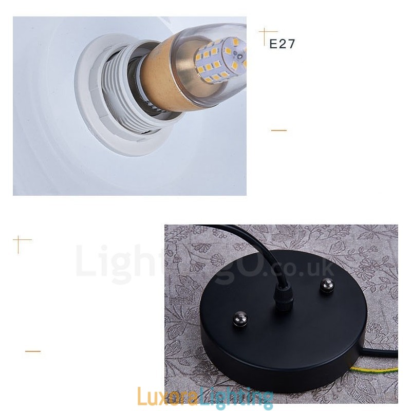 Designer Touch Decorative 1 Light Modern Contemporary Pendant Light Pendant Lamp with White Red Blue Shade