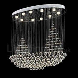 Designer Touch Decorative 10 Lights Modern K9 Crystal Ceiling Pendant Light Indoor Chandelier Lighting Lamps Fixtures
