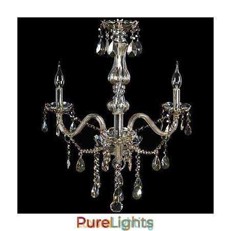 Designer Touch Decorative 3 Lights Luxury Crystal Chandelier Cognac Color K9 Crystal Chandelier