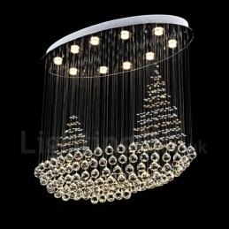 Designer Touch Decorative 10 Lights Modern K9 Crystal Ceiling Pendant Light Indoor Chandelier Lighting Lamps Fixtures