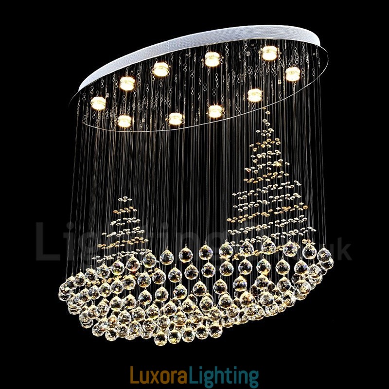 Designer Touch Decorative 10 Lights Modern K9 Crystal Ceiling Pendant Light Indoor Chandelier Lighting Lamps Fixtures