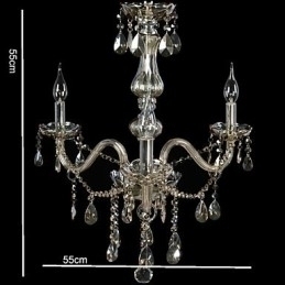 Designer Touch Decorative 3 Lights Luxury Crystal Chandelier Cognac Color K9 Crystal Chandelier