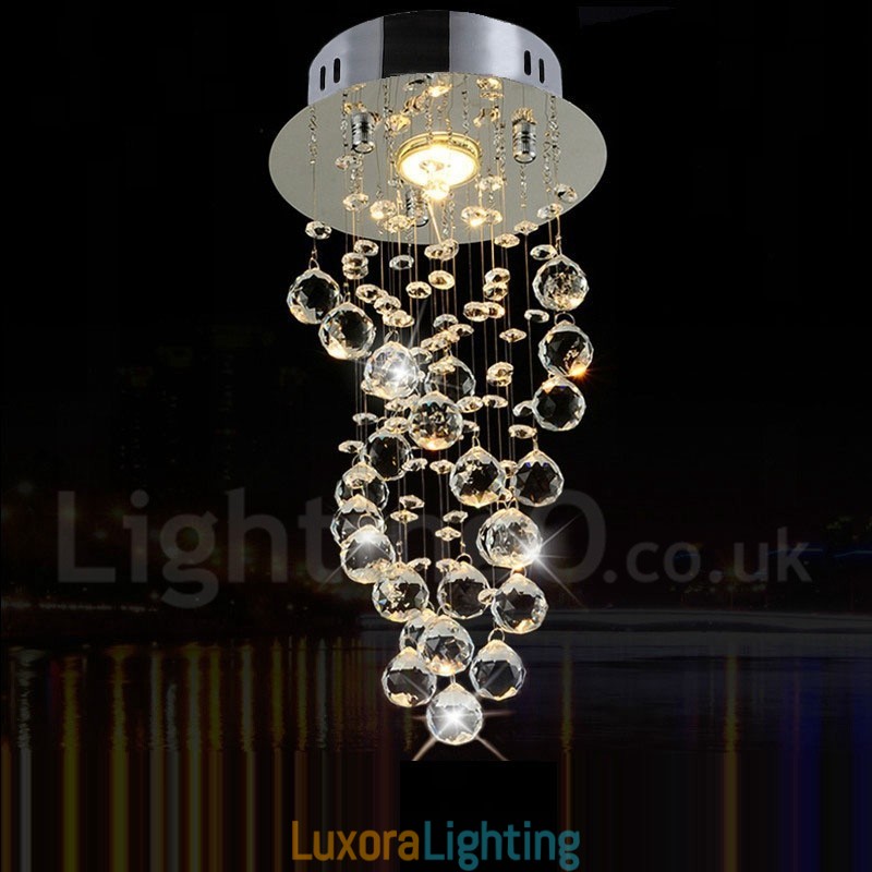 Designer Touch Decorative 1 Light Modern K9 Crystal Ceiling Pendant Light Indoor Chandelier Lighting Lamps Fixtures