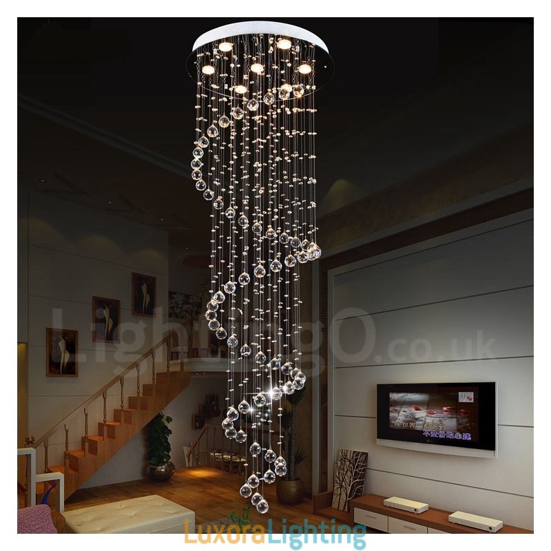 Designer Touch Decorative 7 Lights Modern K9 Crystal Ceiling Pendant Light Indoor Chandelier Lighting Lamps Fixtures