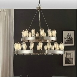Designer Touch Decorative Vintage Mini Style Chrome Metal Chandelier