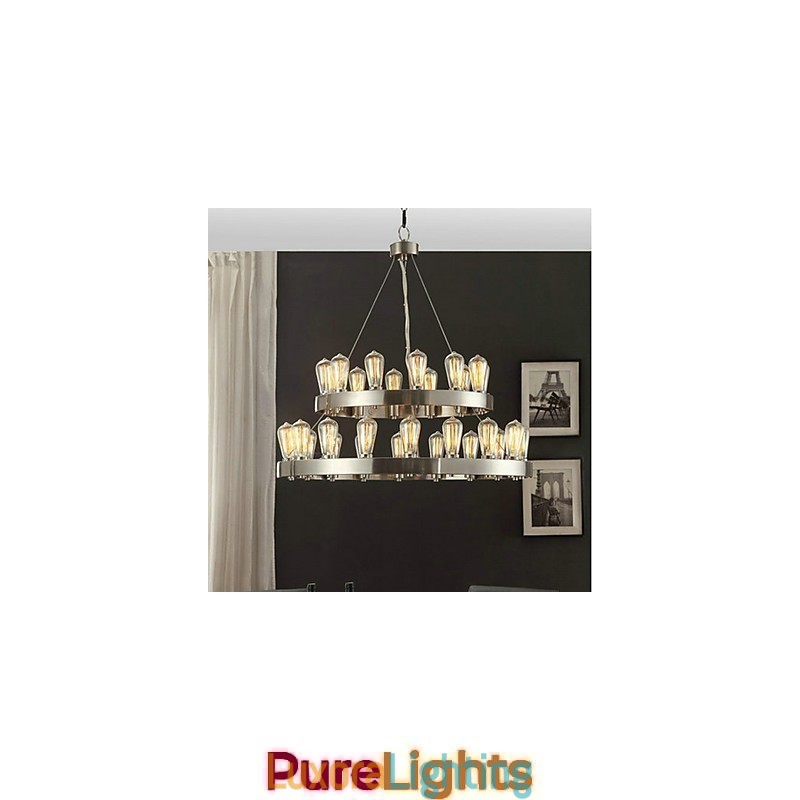 Designer Touch Decorative Vintage Mini Style Chrome Metal Chandelier