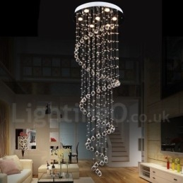 Designer Touch Decorative 7 Lights Modern K9 Crystal Ceiling Pendant Light Indoor Chandelier Lighting Lamps Fixtures