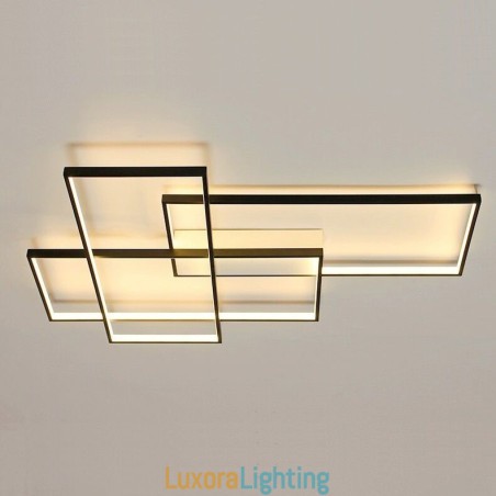Designer Touch Decorative Modern Comtemporary Alumilium Painting Ceiling Light Flush Mount Wall Light with Remoter Dimmer